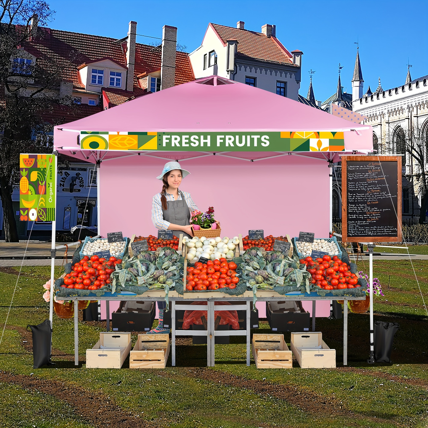 Commercial Canopy Tent 10x10 Pop Up with Sidewall Adjustable Height