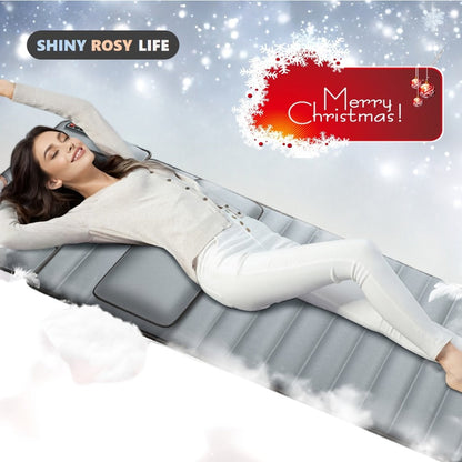 Full Body Shiatsu Massage Mattress, 10-Zone Vibration with Neck Kneading & Hot Compress for Home or Salon Spa Use