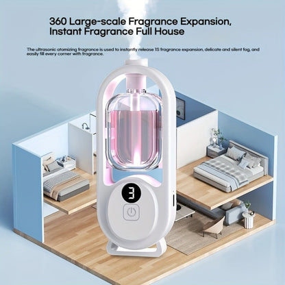 USB Essential Oil Diffuser with Five-Level Display, Multicolor Light and One-, Three- or Five-Bottle Bundles