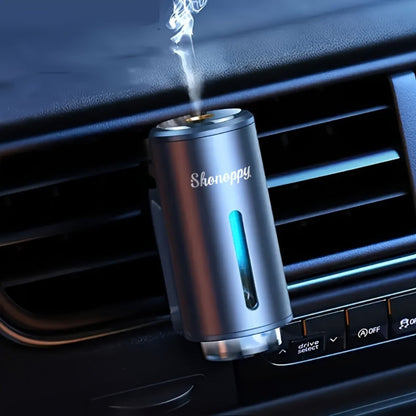 Waterless Car Air Freshener Diffuser Vent Clip USB Charging – 3 Intensity Levels, Lasts 45 Days, 3 or 6 Perfume Bottles, Portable Scent Diffuser for Car Home Office, Blue Red Grey Cologne Luxury CC