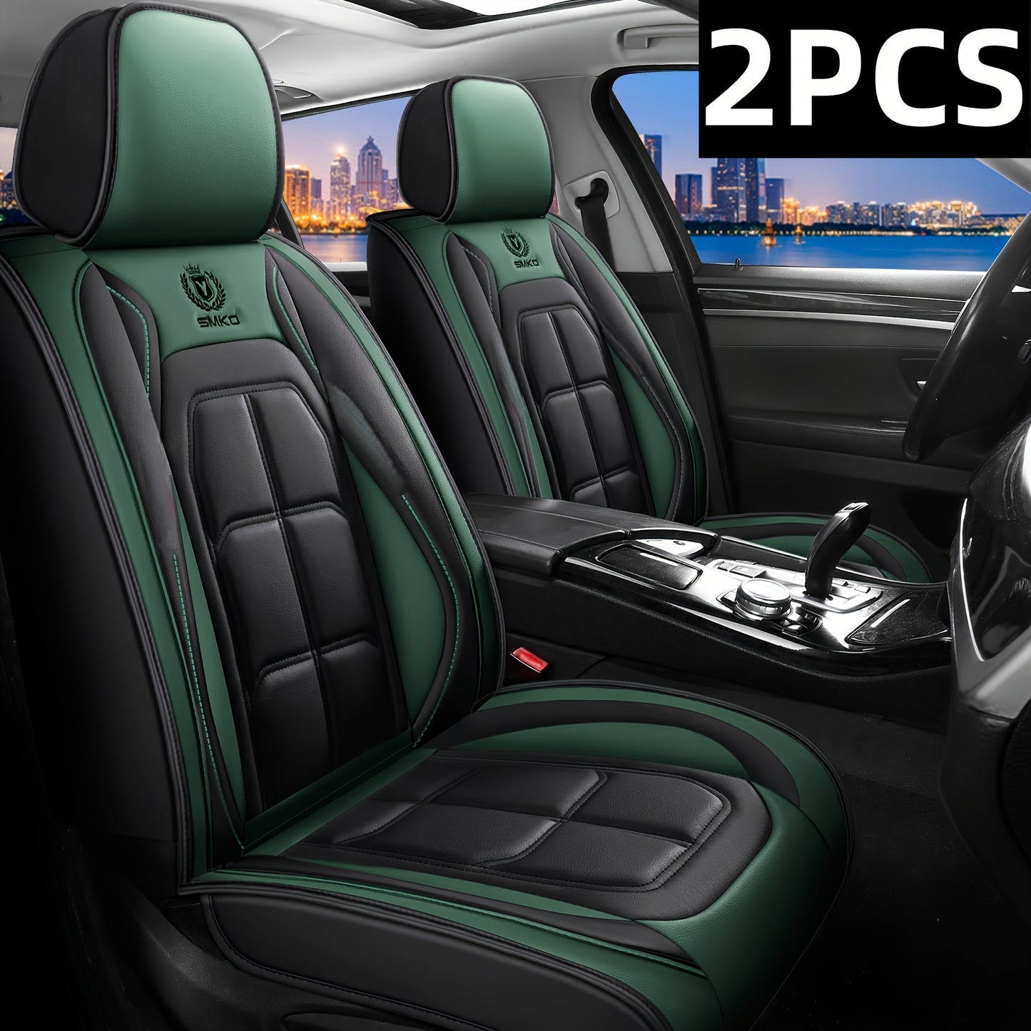 Faux Leather Car Seat Covers – Universal Fit for Cars, SUVs, Vans & Trucks, Dirt-Resistant Protective Seat Cover, Single Front / 2 Front / Full 5-Seat Sets, 5 Colors