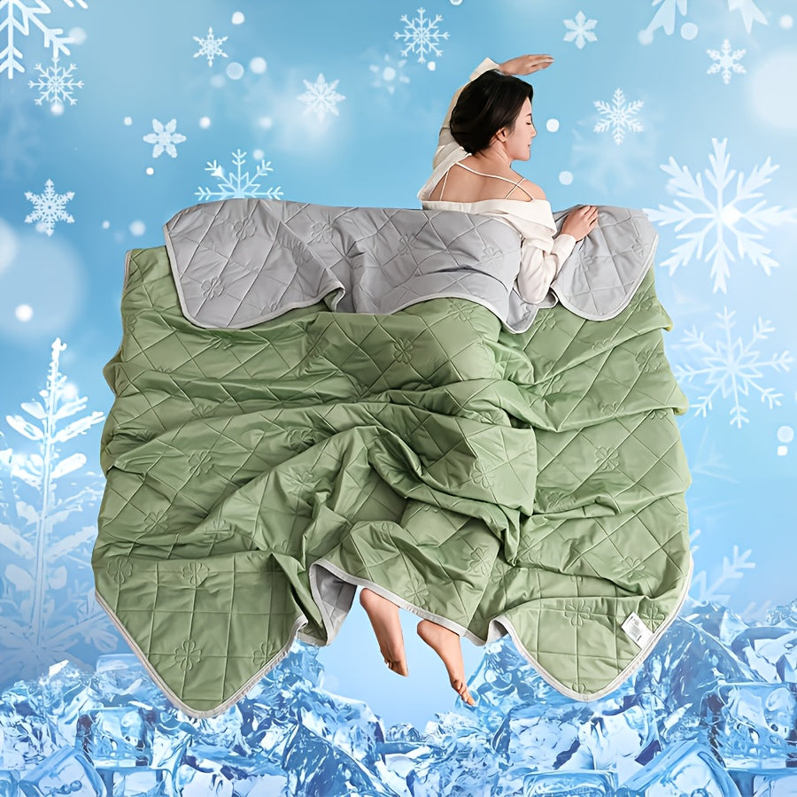 Solid-Color Double-Sided Summer Blanket in Six Colors with 28 Metric-Inch Size Combinations