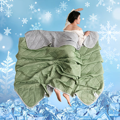 Solid-Color Double-Sided Summer Blanket in Six Colors with 28 Metric-Inch Size Combinations