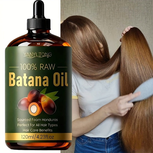 Hair Oil Batana 4.06oz Amber Dropper Bottle with 120ml Liquid Formula for Pre-Wash or Leave-In Use