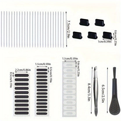 Phone Dust Plug Kit 67PCS – Type-C & Lightning Port Protectors, Speaker Dust Mesh Stickers, Cleaning Brush Set, Anti-Dust Caps for iPhone & Android Smartphones