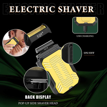 Hair Clippers & Trimmers LQT Golden Dragon Three-Piece Set with LCD Displays, USB Cables and Gift Box