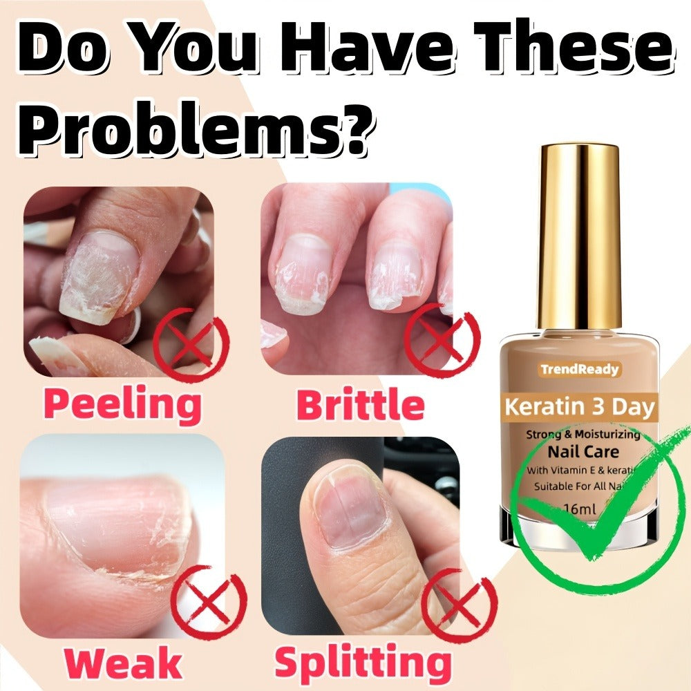 Gold-Cap Nail Care Coating in 16 ml Bottles with Two- or Four-Piece Quantity Options and Beige Labels