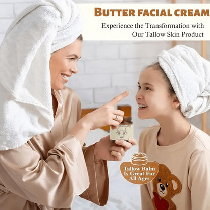 Body Cream 2-Pack Whipped Tallow Honey Balm in 120g Jars for Face, Hands and Everyday Body Care