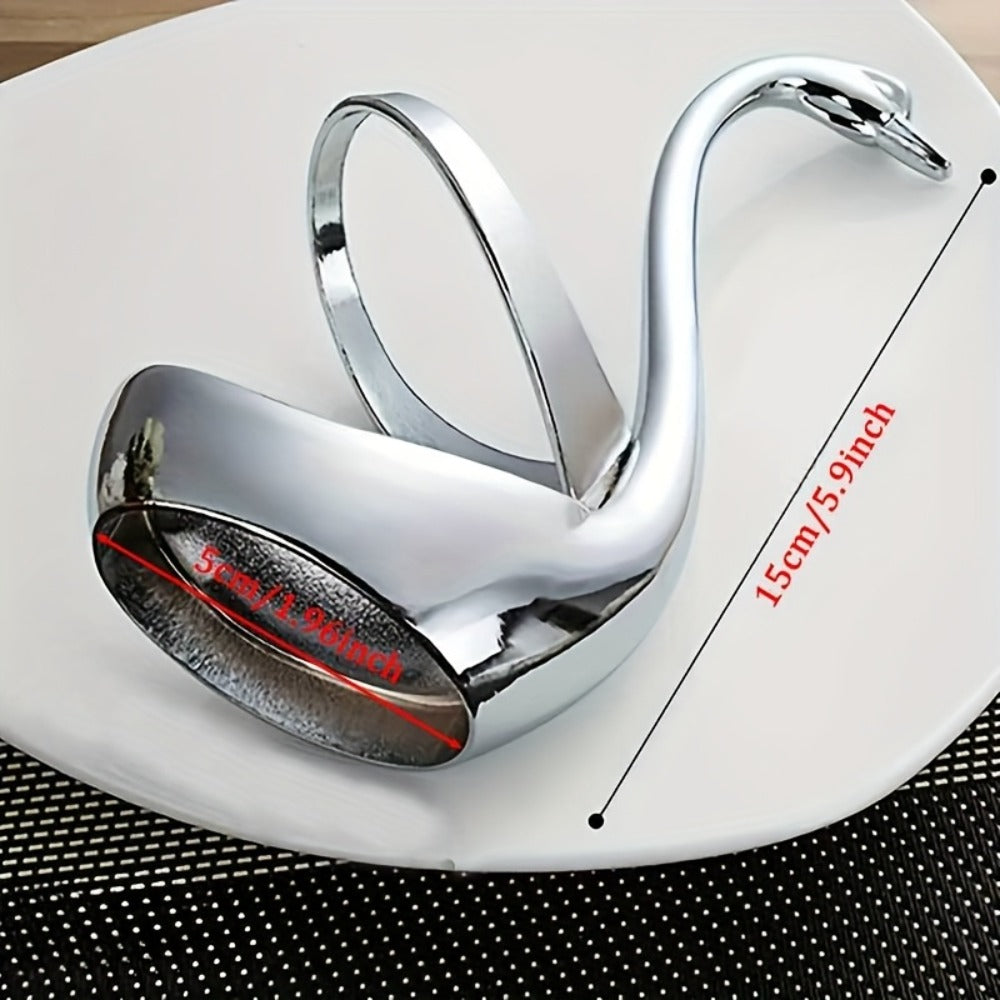 Stainless Steel Swan-Shaped Cutlery Rack and Decorative Plate Holder for Dining Tables and Parties