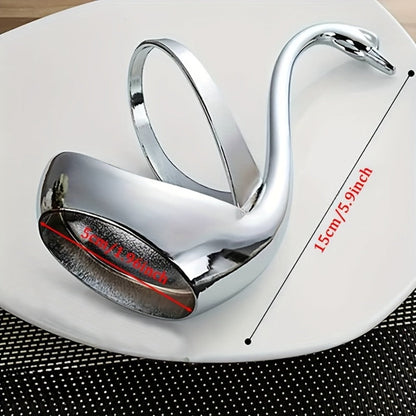 Stainless Steel Swan-Shaped Cutlery Rack and Decorative Plate Holder for Dining Tables and Parties