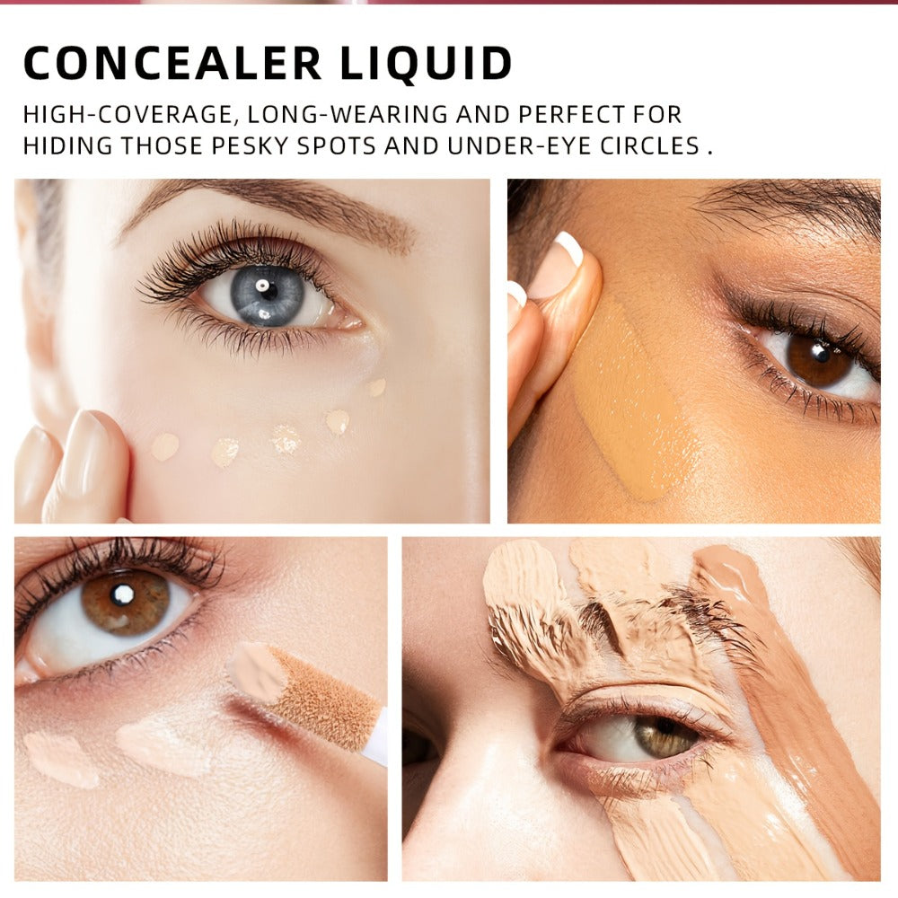 Liquid Concealer with Doe-Foot Applicator, 5.3 g Net Weight and 12 Numbered Shade Options from #01 to #12
