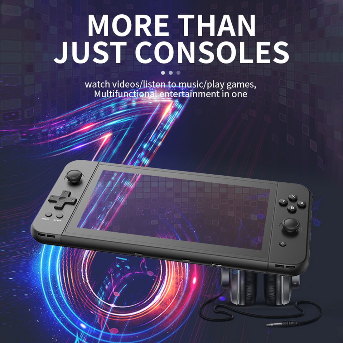 Handheld Game Console Powkiddy X70 with 7-Inch IPS HD, 1024x600 resolution, 32GB or 128GB Options, 3500mAh Battery, Mini HDMI