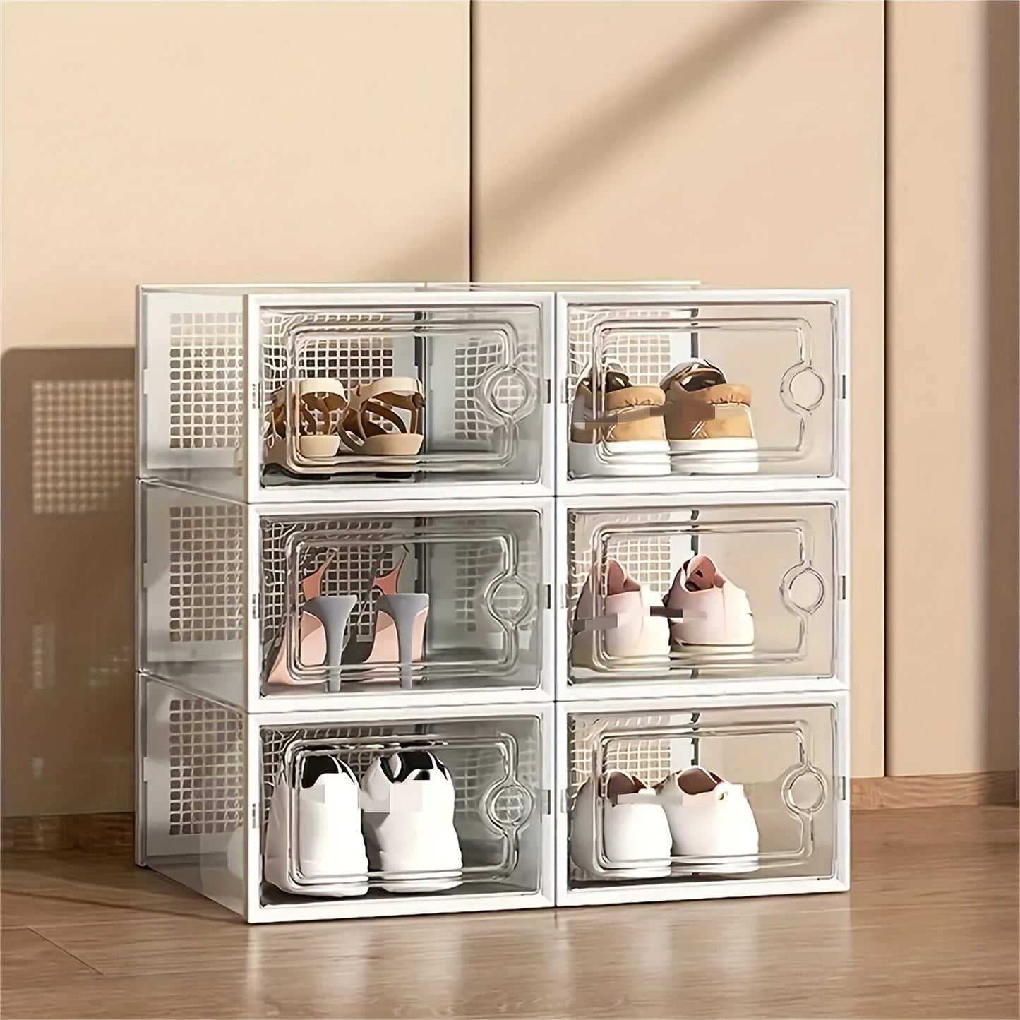 Shoe Box shown in the White, 6pcs option