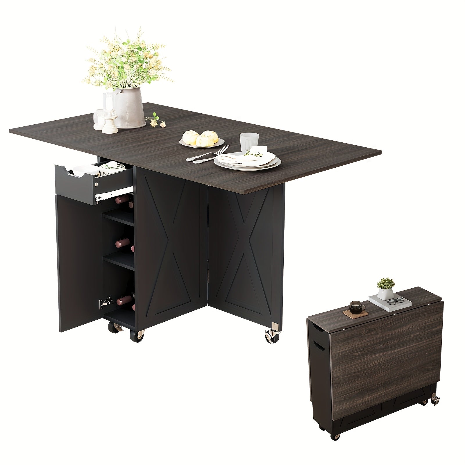 Dining Table shown in the Dark Brown-1 option