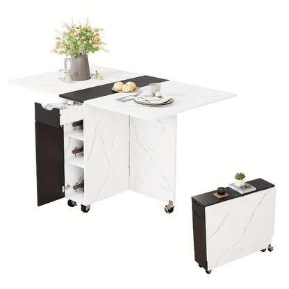 Foldable Dining Table, Family Dining Table for Work, Display, and Everyday Use in Kitchen detail image - detail view 5