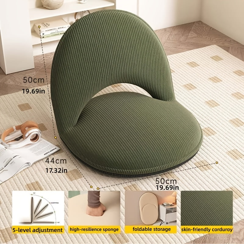 Floor Chair shown in the Dark Green option