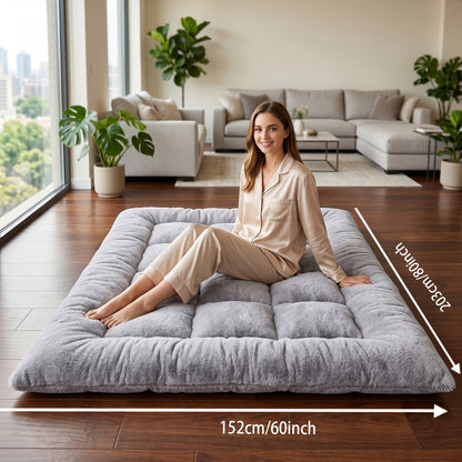 Floor Mattress shown in the Grey, Queen option