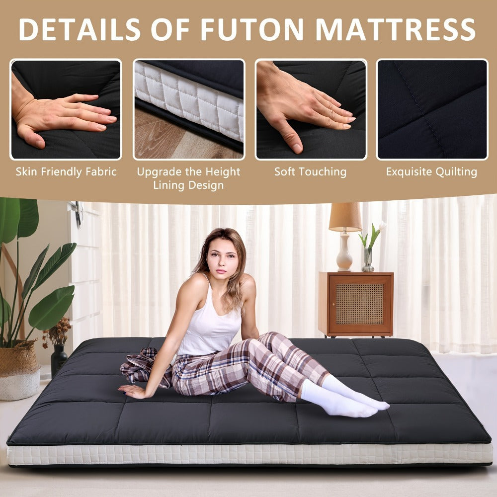 Foldable Floor Mattress, Portable Guest Bed for Bedroom Comfort and Support detail image - detail view 6