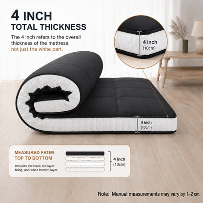 Foldable Floor Mattress with Memory Foam, Portable Guest Bed detail image - detail view 12