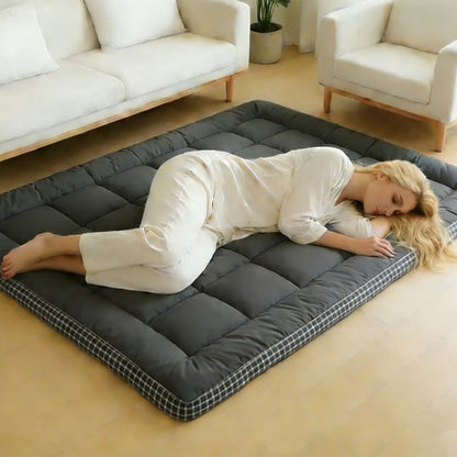 Foldable Floor Mattress with Washable Cover, Japanese Futon Mat for Bedroom detail image - detail view 3