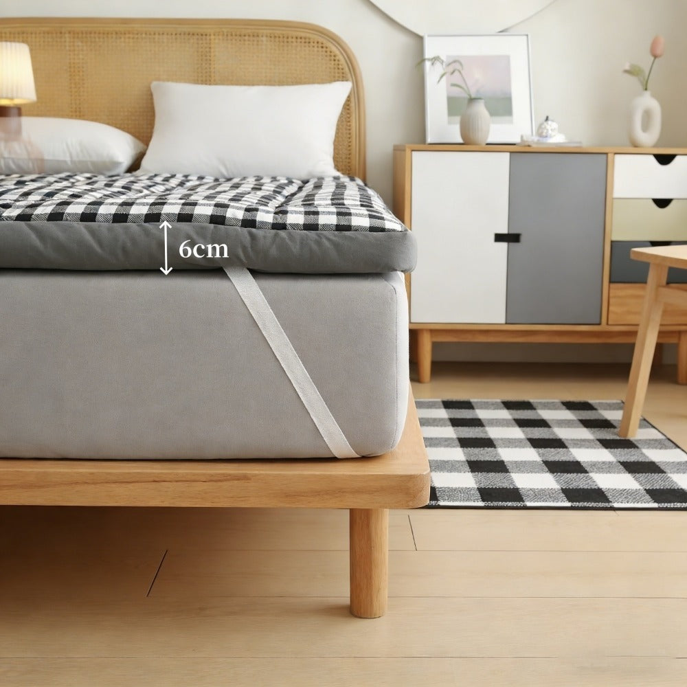 Foldable Floor Mattress with Washable Cover, Japanese Futon Mat for Bedroom detail image - detail view 6
