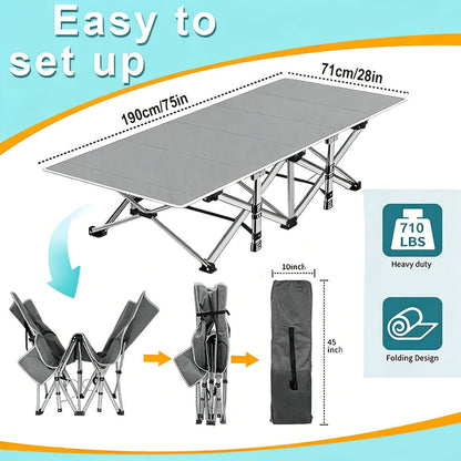 Foldable Heavy-Duty Camping Bed with Tool-Free Assembly for Bedroom detail image - detail view 14