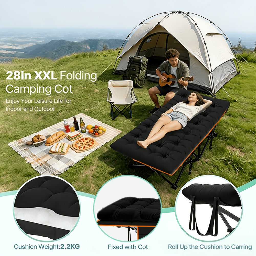 Foldable Heavy-Duty Camping Bed with Tool-Free Assembly for Bedroom detail image - detail view 16