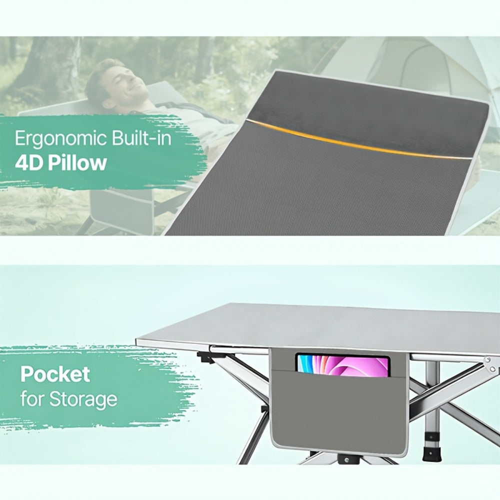 Foldable Heavy-Duty Camping Bed with Tool-Free Assembly for Bedroom detail image - detail view 18