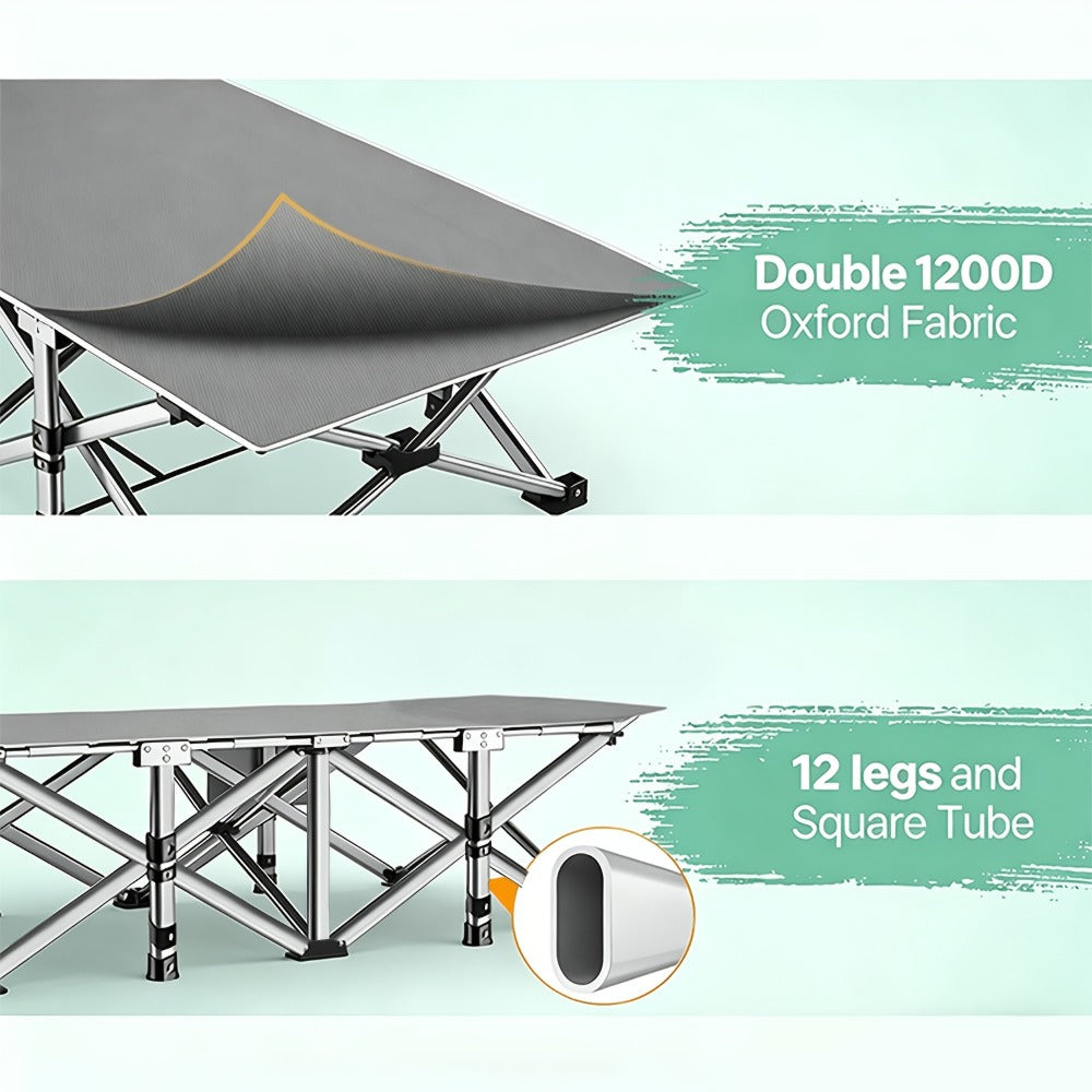 Foldable Heavy-Duty Camping Bed with Tool-Free Assembly for Bedroom detail image - detail view 19