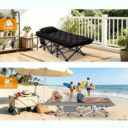 Foldable Heavy-Duty Camping Bed with Tool-Free Assembly for Bedroom detail image - detail view 21