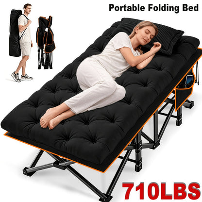 Foldable Heavy-Duty Camping Bed with Tool-Free Assembly for Bedroom detail image