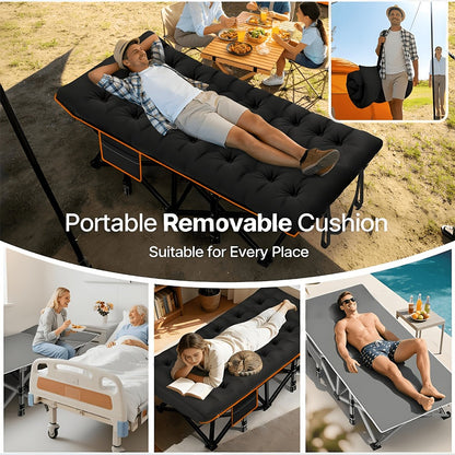 Foldable Heavy-Duty Camping Bed with Tool-Free Assembly for Bedroom detail image - detail view 4