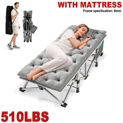 Foldable Heavy-Duty Camping Bed with Tool-Free Assembly for Bedroom detail image - detail view 9