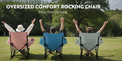 Foldable Heavy-Duty Camping Chair with Cup Holder and Storage Pocket for Patio detail image - detail view 10