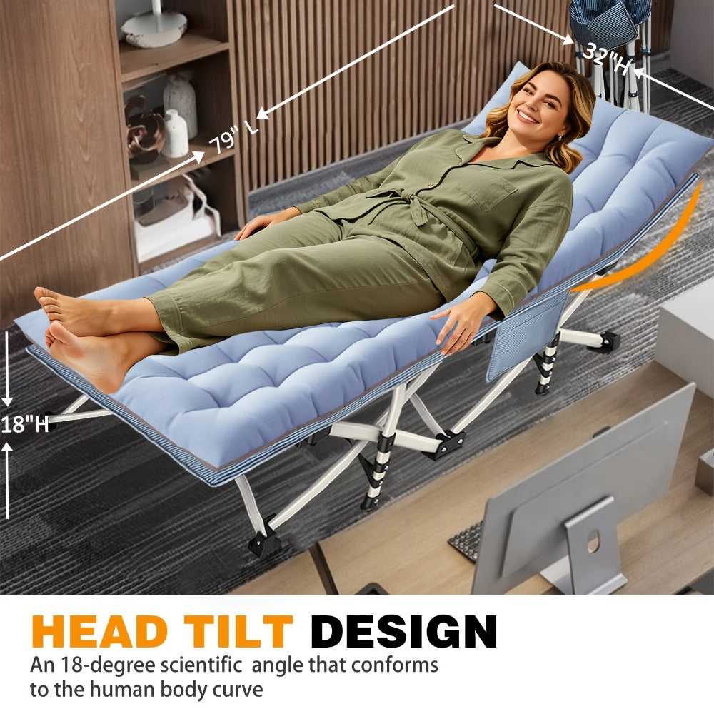 Camping Cot shown in the 900 Lbs XXL -Brown option