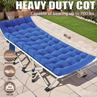 Camping Cot shown in the Blue 700 Lbs option