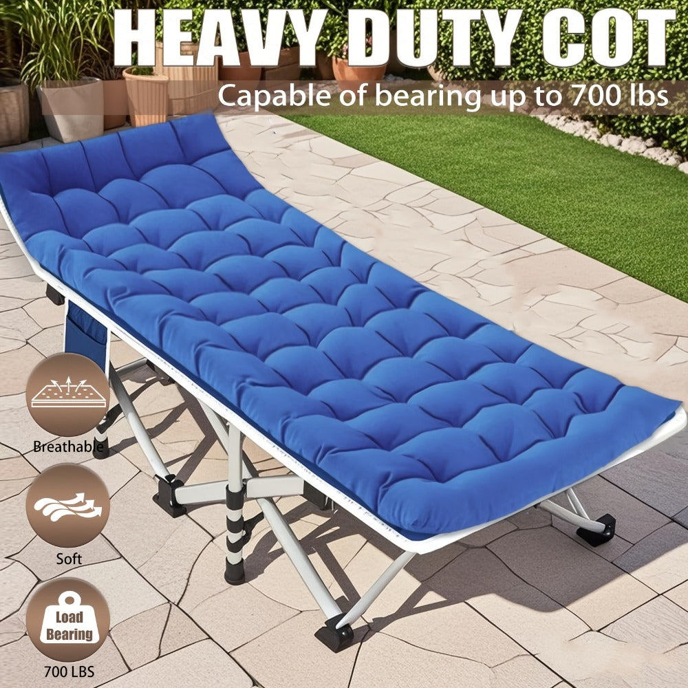 Foldable Heavy-Duty Camping Cot with Carry Bag and Tool-Free Assembly detail image - detail view 13