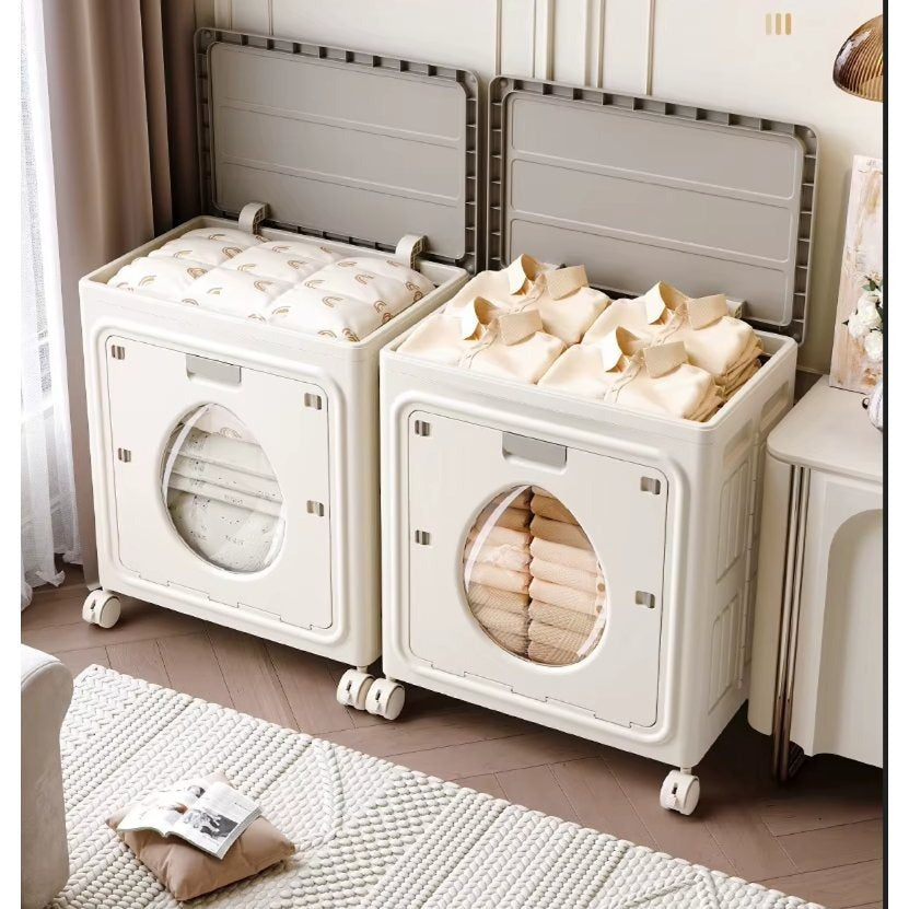 Foldable Home Storage Container with Rolling Wheels and Large-Capacity Storage detail image