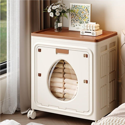 Foldable Home Storage Container with Rolling Wheels and Large-Capacity Storage detail image - detail view 4
