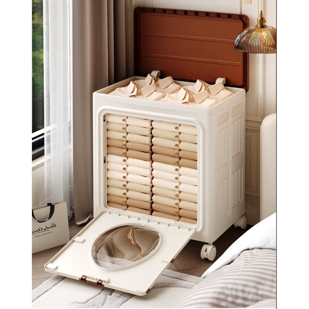 Foldable Home Storage Container with Rolling Wheels and Large-Capacity Storage detail image - detail view 5