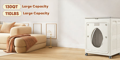 Foldable Home Storage Container with Rolling Wheels and Large-Capacity Storage detail image - detail view 7