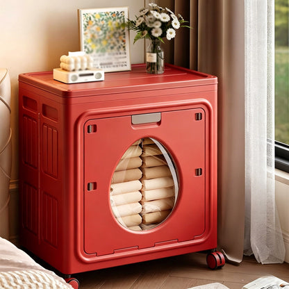 Storage Box, 37-Gallon Foldable with Wheels & Flip-Top Snap-Lock Lid - Large Capacity shown in the main product view