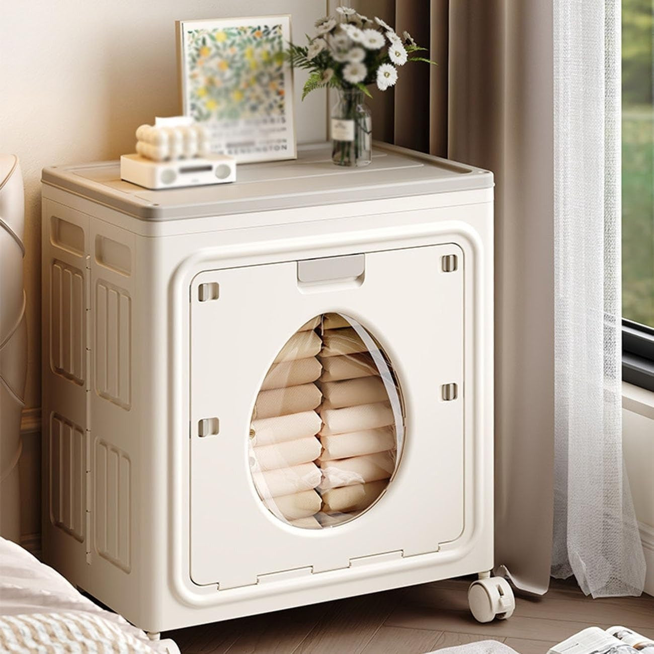 Storage Box shown in the Oversized white storage box option