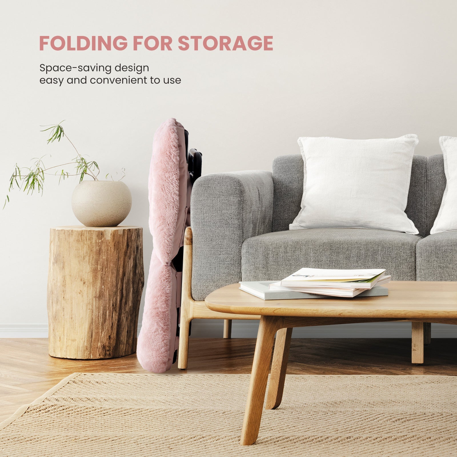 Foldable Lounge Chair with Multiple Color Options for Bedroom detail image - detail view 11