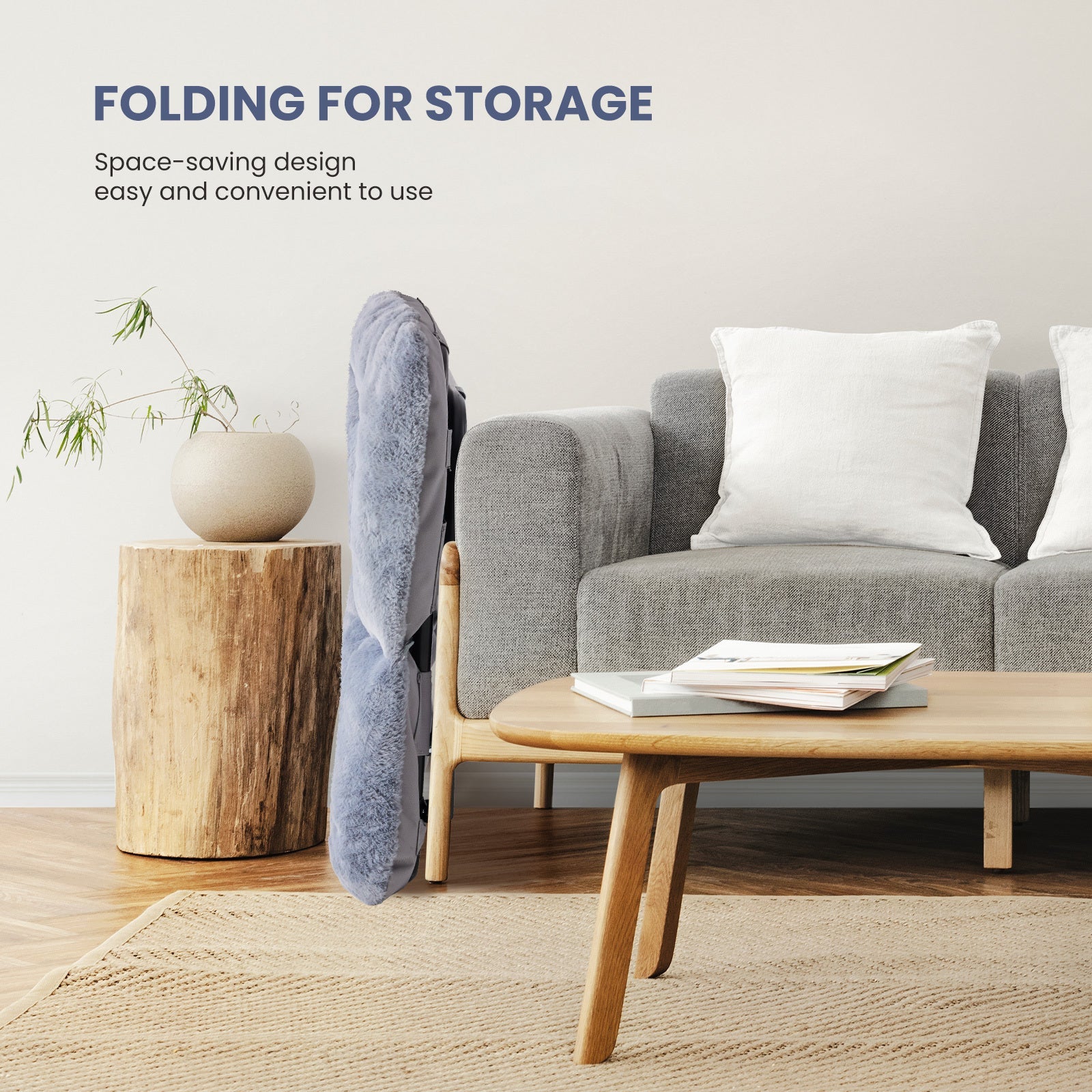 Foldable Lounge Chair with Multiple Color Options for Bedroom detail image - detail view 18