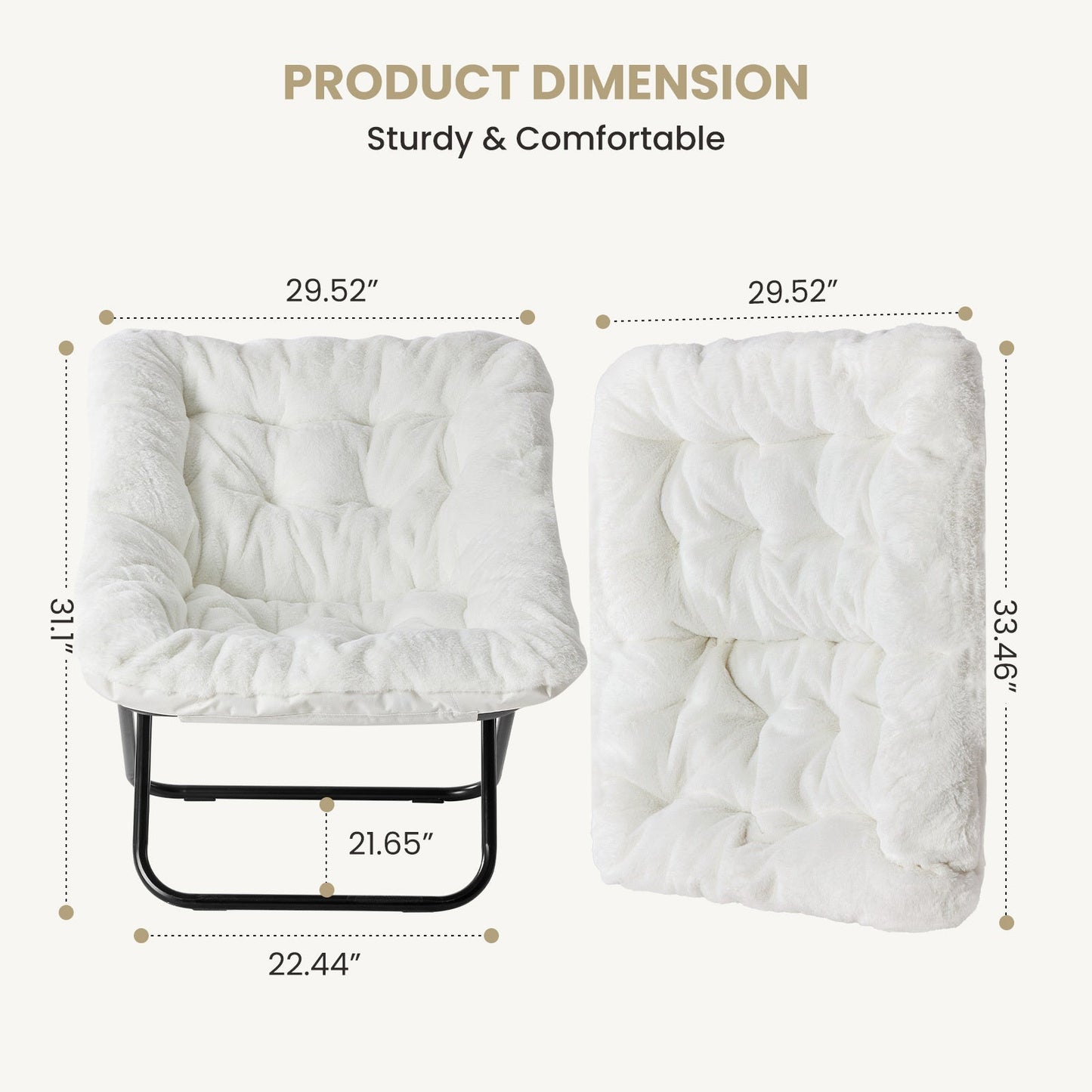 Foldable Lounge Chair with Multiple Color Options for Bedroom detail image