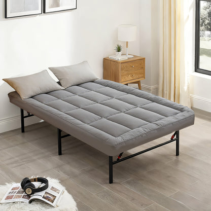 Mattress Toppers shown in the Gray 01, Twin option