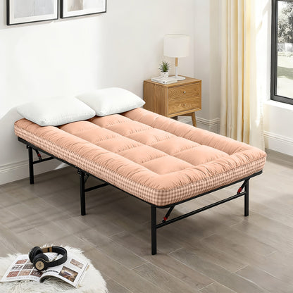 Mattress Toppers shown in the pink, Twin option