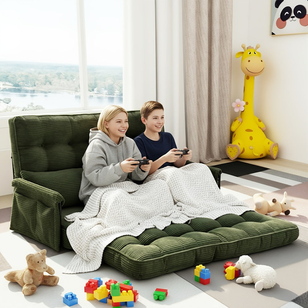 Foldable Metal Sofa Bed with Fold-Out Lounger for Comfortable Everyday Seating in Bedroom detail image - detail view 12