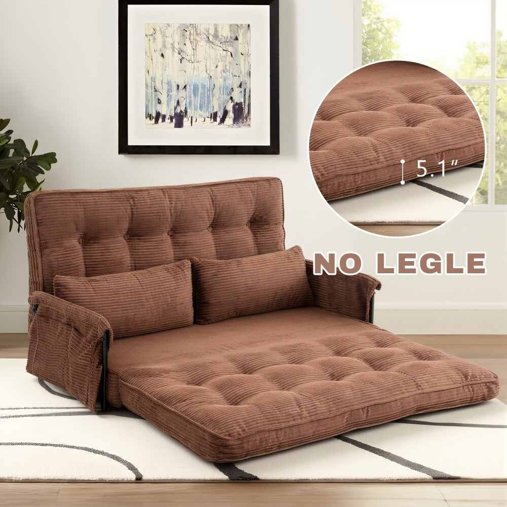 Foldable Metal Sofa Bed with Fold-Out Lounger for Comfortable Everyday Seating in Bedroom detail image - detail view 22